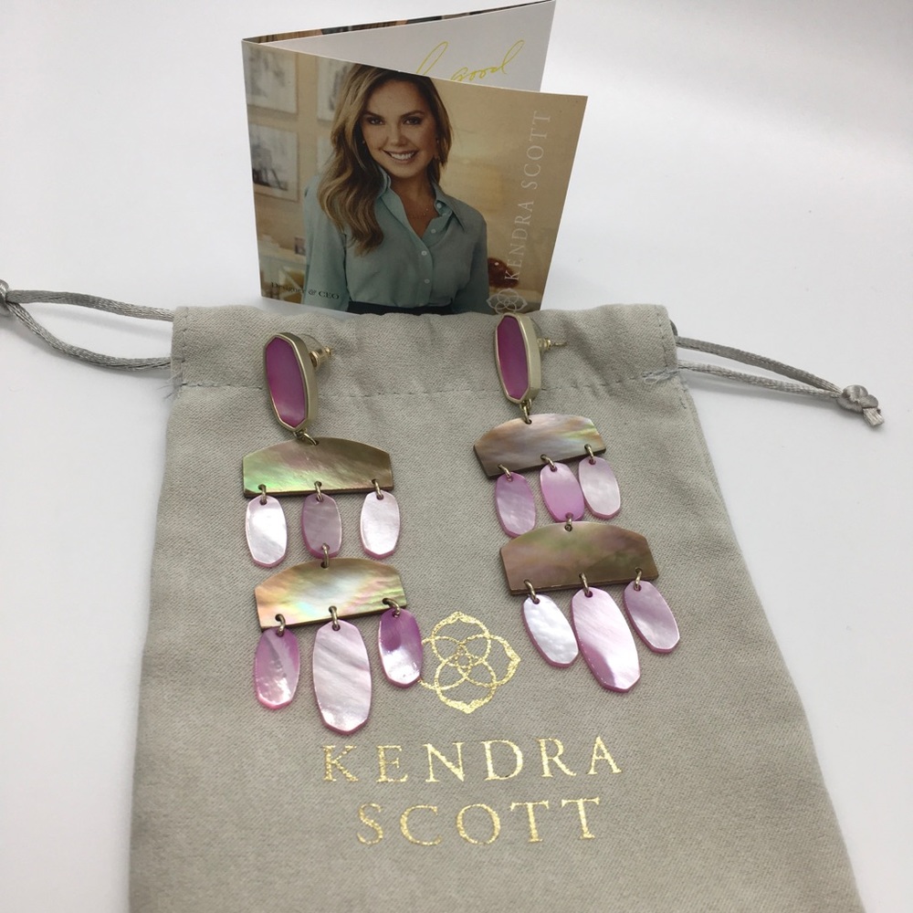 Kendra Scott Emmet Statement Earrings, Blush Pearl